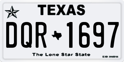TX license plate DQR1697