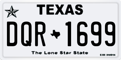 TX license plate DQR1699