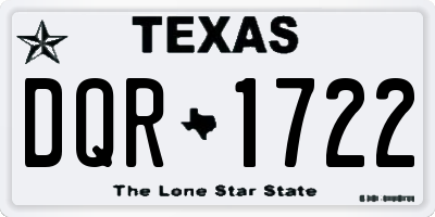 TX license plate DQR1722