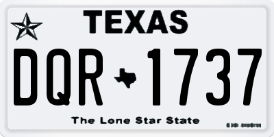 TX license plate DQR1737