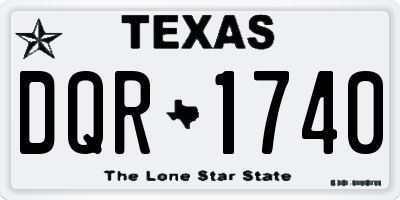 TX license plate DQR1740