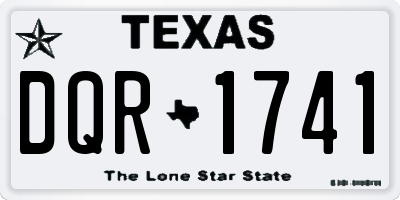 TX license plate DQR1741