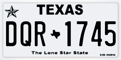 TX license plate DQR1745