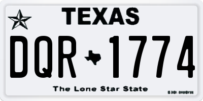 TX license plate DQR1774