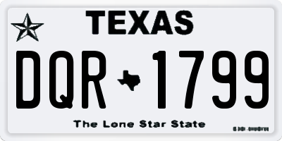 TX license plate DQR1799