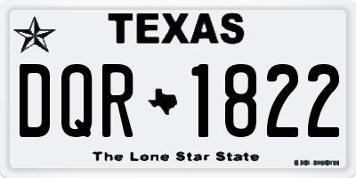 TX license plate DQR1822