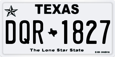 TX license plate DQR1827