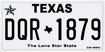 TX license plate DQR1879