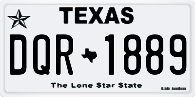 TX license plate DQR1889