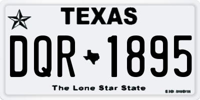 TX license plate DQR1895