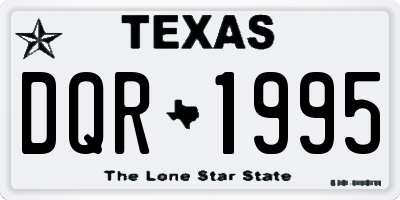 TX license plate DQR1995