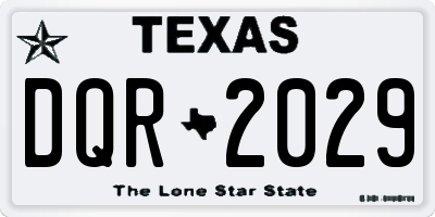 TX license plate DQR2029