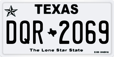 TX license plate DQR2069