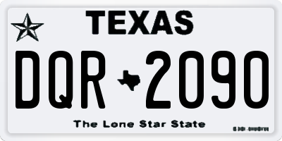 TX license plate DQR2090