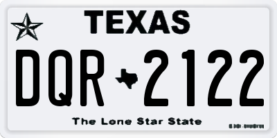 TX license plate DQR2122
