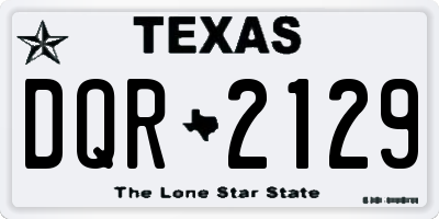 TX license plate DQR2129