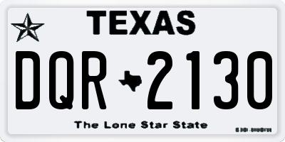 TX license plate DQR2130
