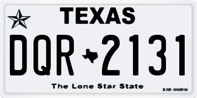 TX license plate DQR2131