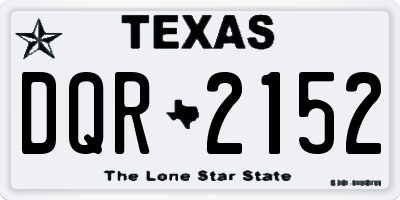 TX license plate DQR2152