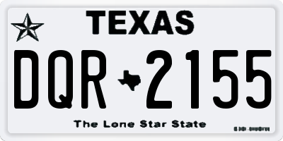 TX license plate DQR2155