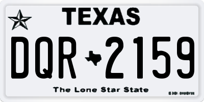 TX license plate DQR2159