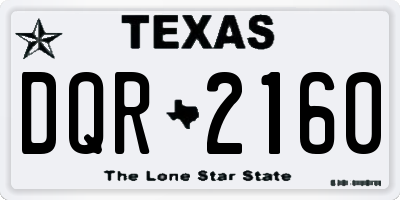 TX license plate DQR2160