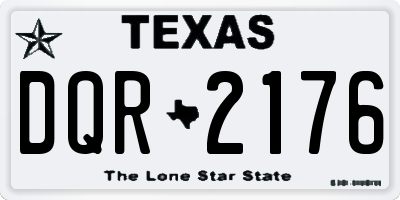 TX license plate DQR2176
