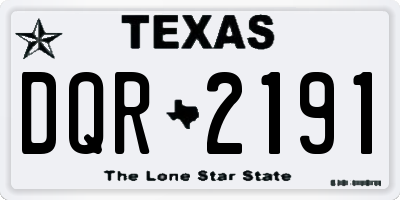 TX license plate DQR2191
