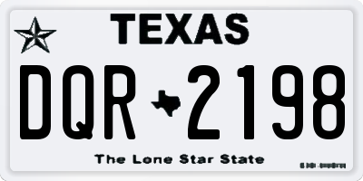 TX license plate DQR2198