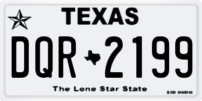TX license plate DQR2199