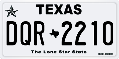TX license plate DQR2210