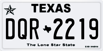 TX license plate DQR2219