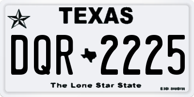 TX license plate DQR2225
