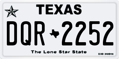 TX license plate DQR2252
