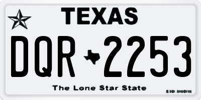 TX license plate DQR2253