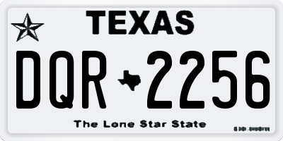TX license plate DQR2256