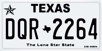 TX license plate DQR2264