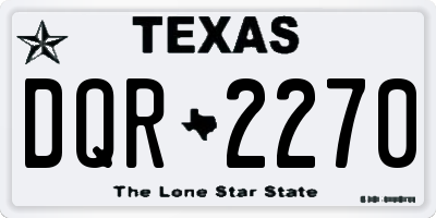 TX license plate DQR2270