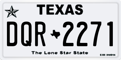 TX license plate DQR2271