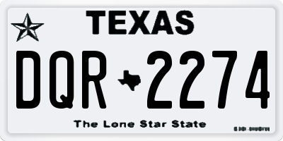 TX license plate DQR2274