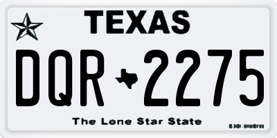 TX license plate DQR2275