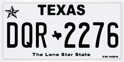 TX license plate DQR2276