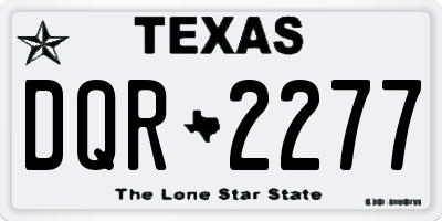 TX license plate DQR2277