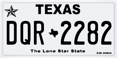 TX license plate DQR2282