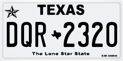 TX license plate DQR2320