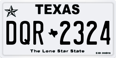 TX license plate DQR2324