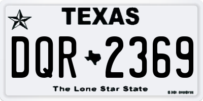 TX license plate DQR2369