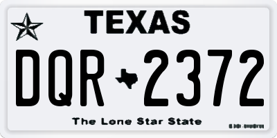 TX license plate DQR2372