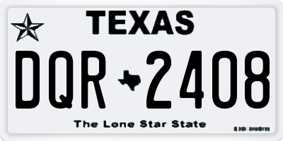 TX license plate DQR2408