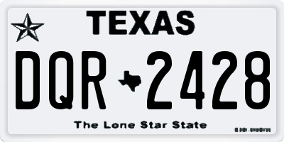 TX license plate DQR2428